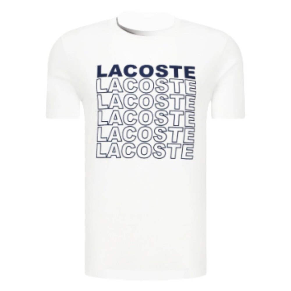 Lacoste Men's White T-Shirt Repeat Logo RO3808- Size Medium - Picture 2 of 2